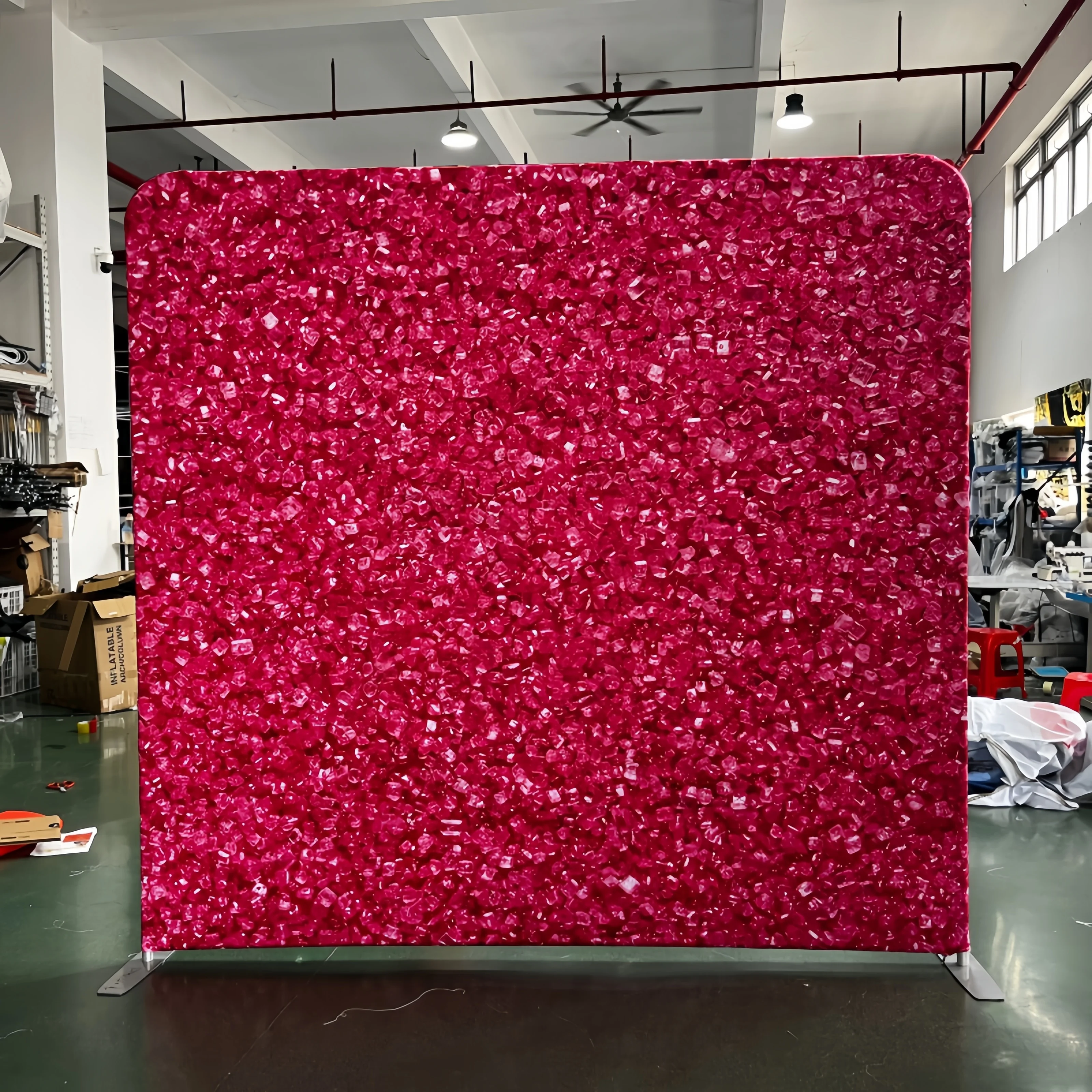 Foldable Custom Aluminum Waterproof Lightweight Wedding Backdrops Tension Wall Strong Photo Backdrop Stand for Dealership