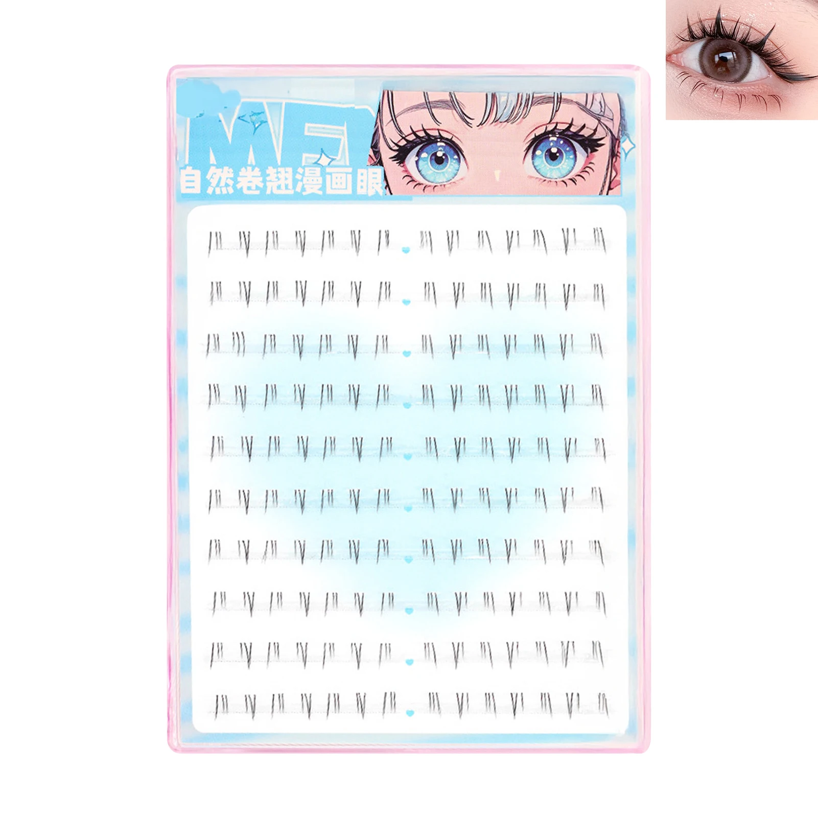 Estensioni delle ciglia noglue da 6 mm Ciglia senza colla Ciglia naturali morbide a grappolo singolo Ciglia finte quotidiane Salone di trucco fai da te