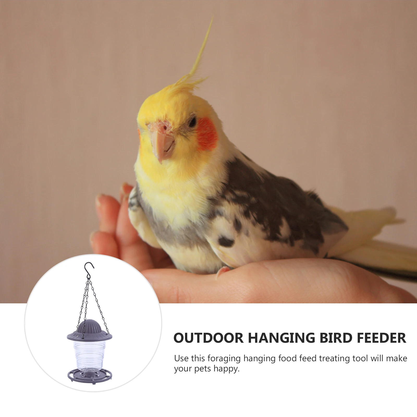 

Plastic Hanging Bird Feeder Durable Garden Decor Tree Wall Bird Accessory Feeding Device Apparatus Outdoor Supplies