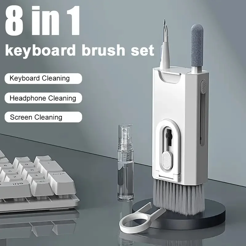 8-in-1 Multifunctional Cleaning Kit Laptop Keyboard Cleaning Brush Mobile Phone Bluetooth Headset Cleaning Pen