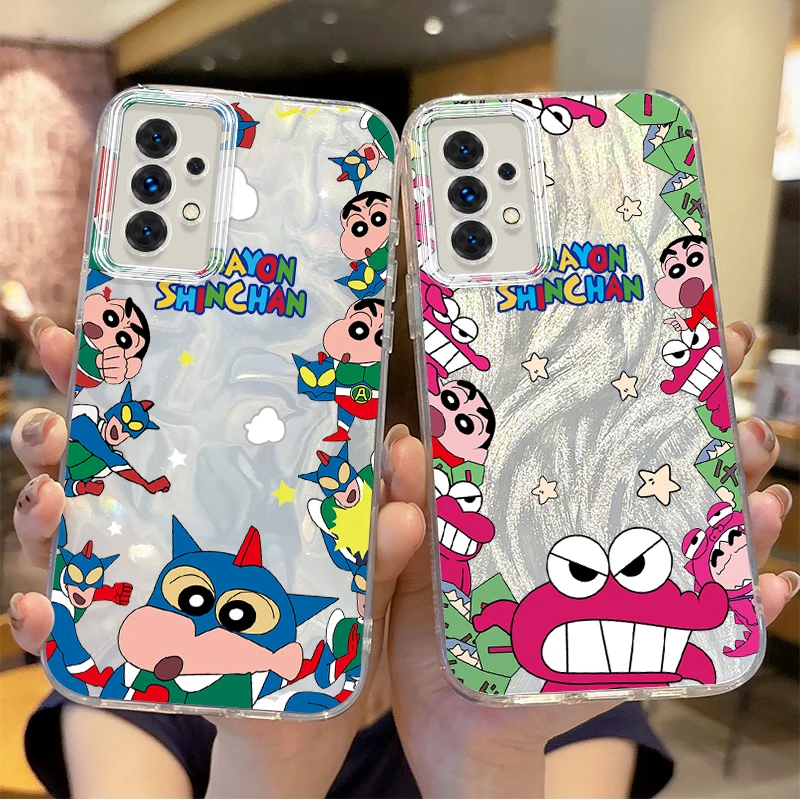 New C-Crayon Shin-chans Phone Case For Samsung Galaxy S25 S24 S23 S22 S21 Plus Ultra S24 FE A73 A72 A55 A54 A53 Shockproof Cover