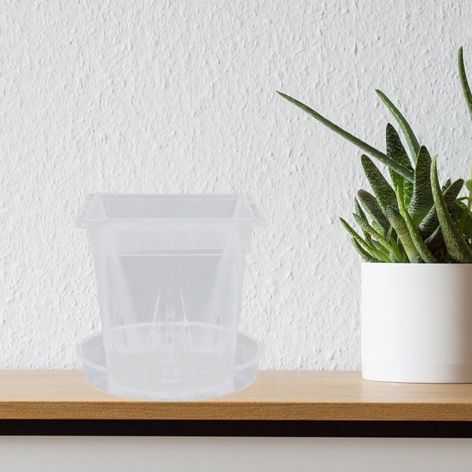 

Orchid Planter Pots Clear Large Transparent Plastic Containers for Plants Nursery Starter Growing Pots Planters