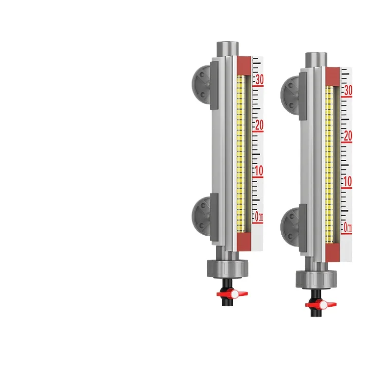 

Magnetic flap level gauge Float ball water level gauge Glass tube with remote transmission 4-20ma magnetic alarm switch panel