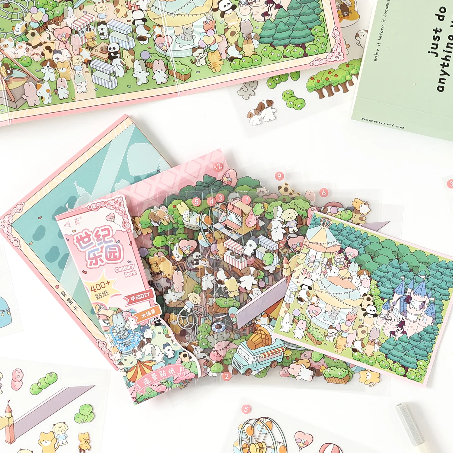 Large - Sized Foldable 3D Scene Stickers, with Exquisite Three - Dimensional Patterns, for DIY Handicrafts Scrapbook