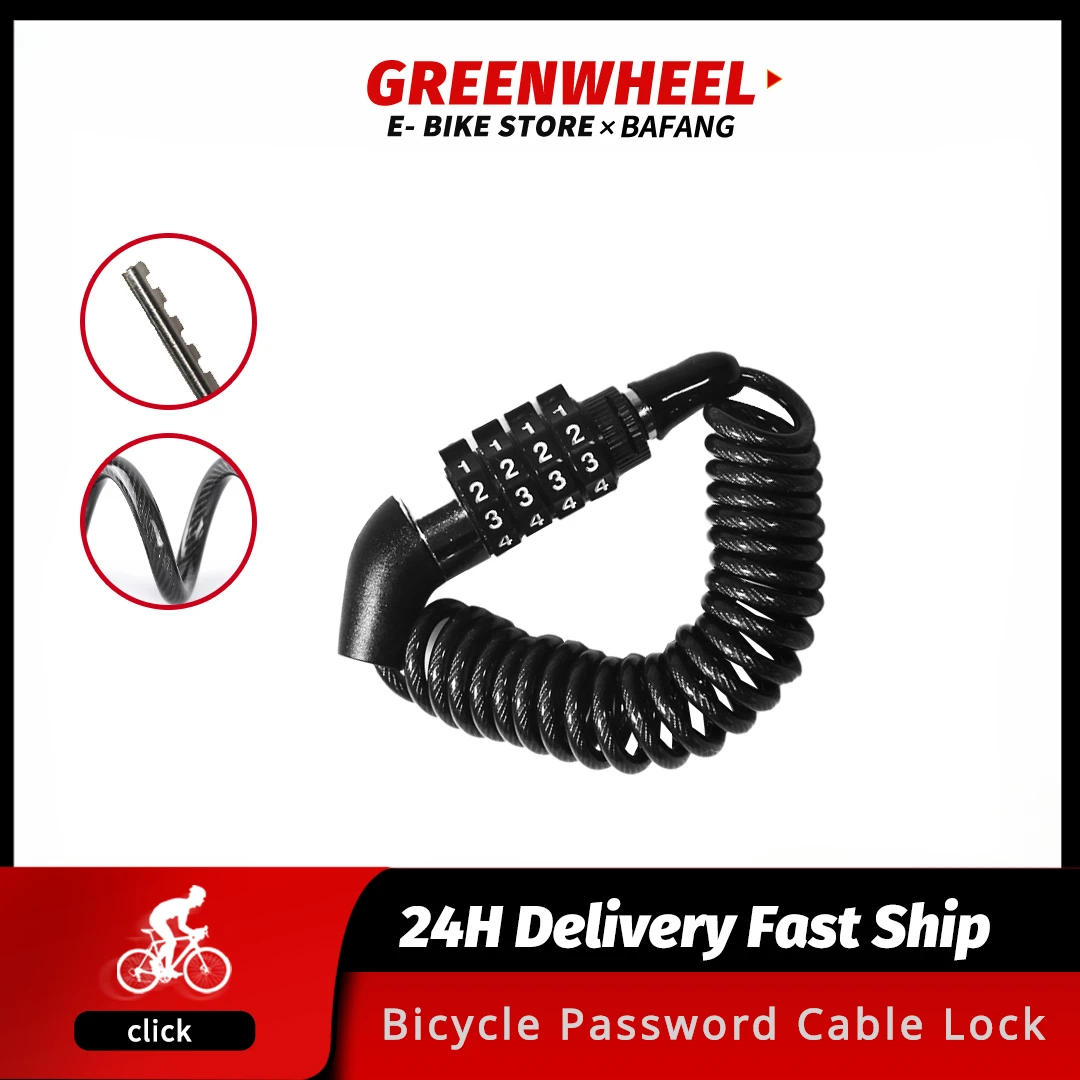 

Bicycle Mini Password Lock Portable Helmet Lock Durable Steel Wire Lock Mountain Bike Frame Lock Bicycle Accessories