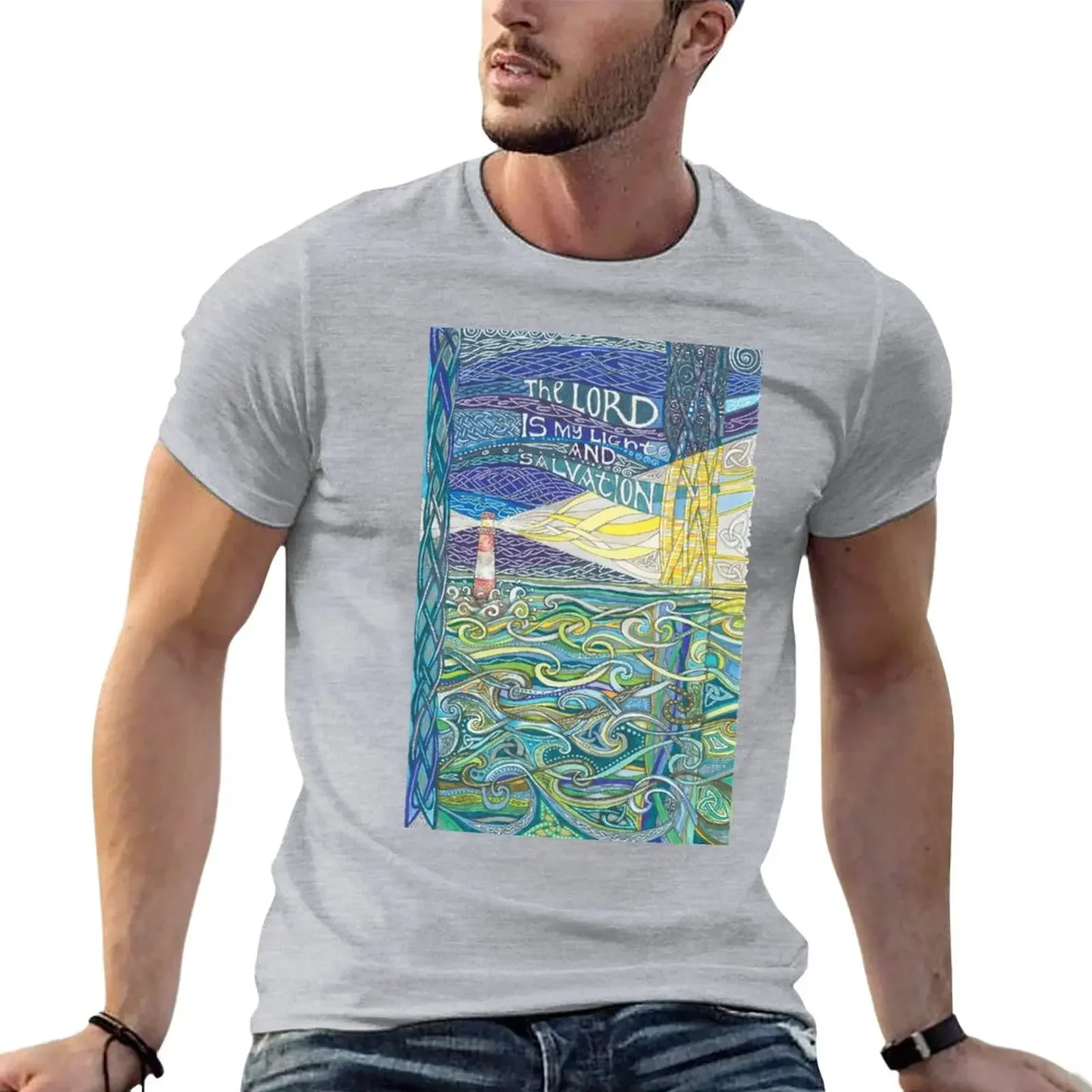 Camiseta Light and Salvation, tamanhos grandes, nova edição, camiseta masculina com estampa de anime, camisetas gráficas para homens, roupas femininas