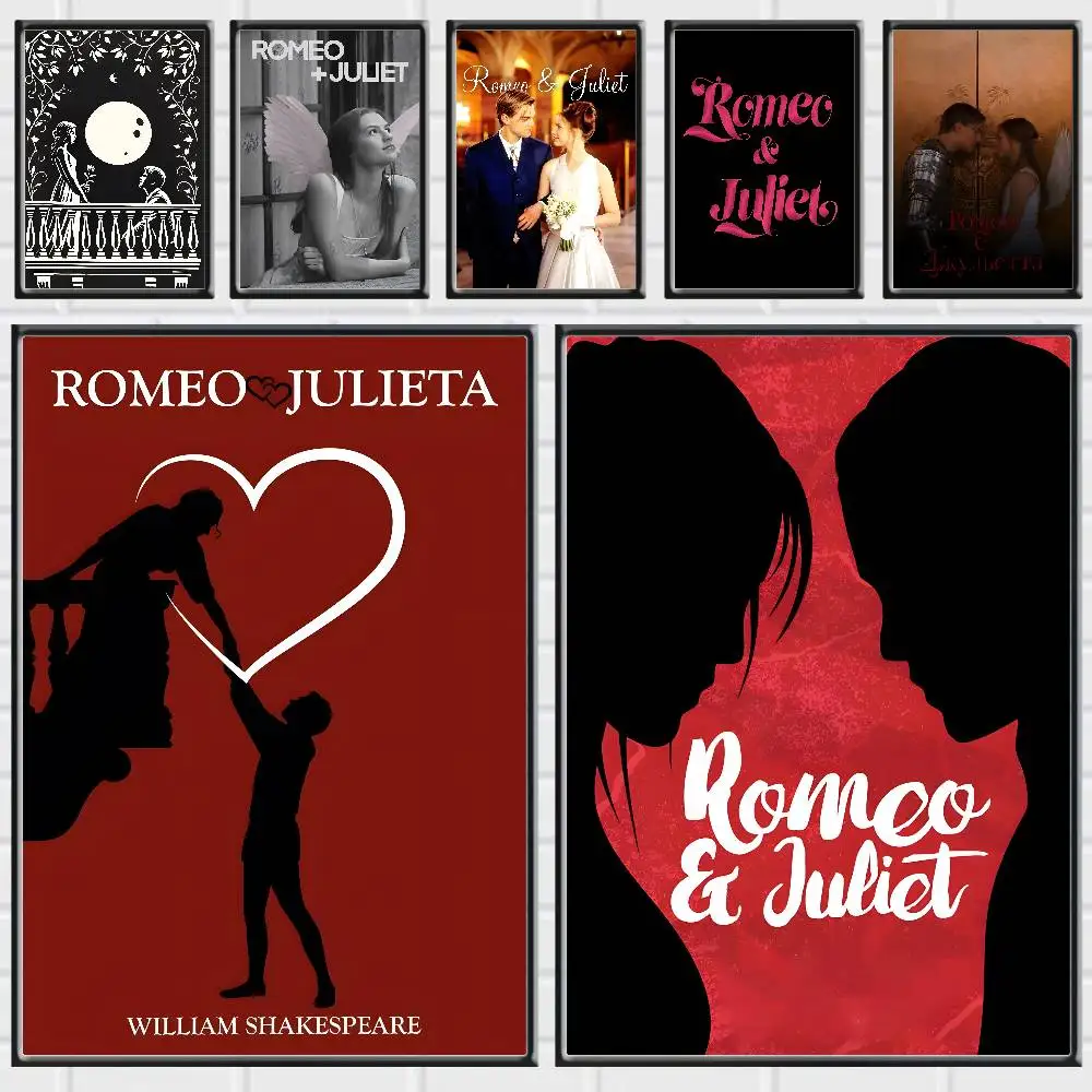 Romantic Novel Romeo and Juliet Posters Premium Self-Adhesive No Residue Wall Sticker for Home Office Bar Decor