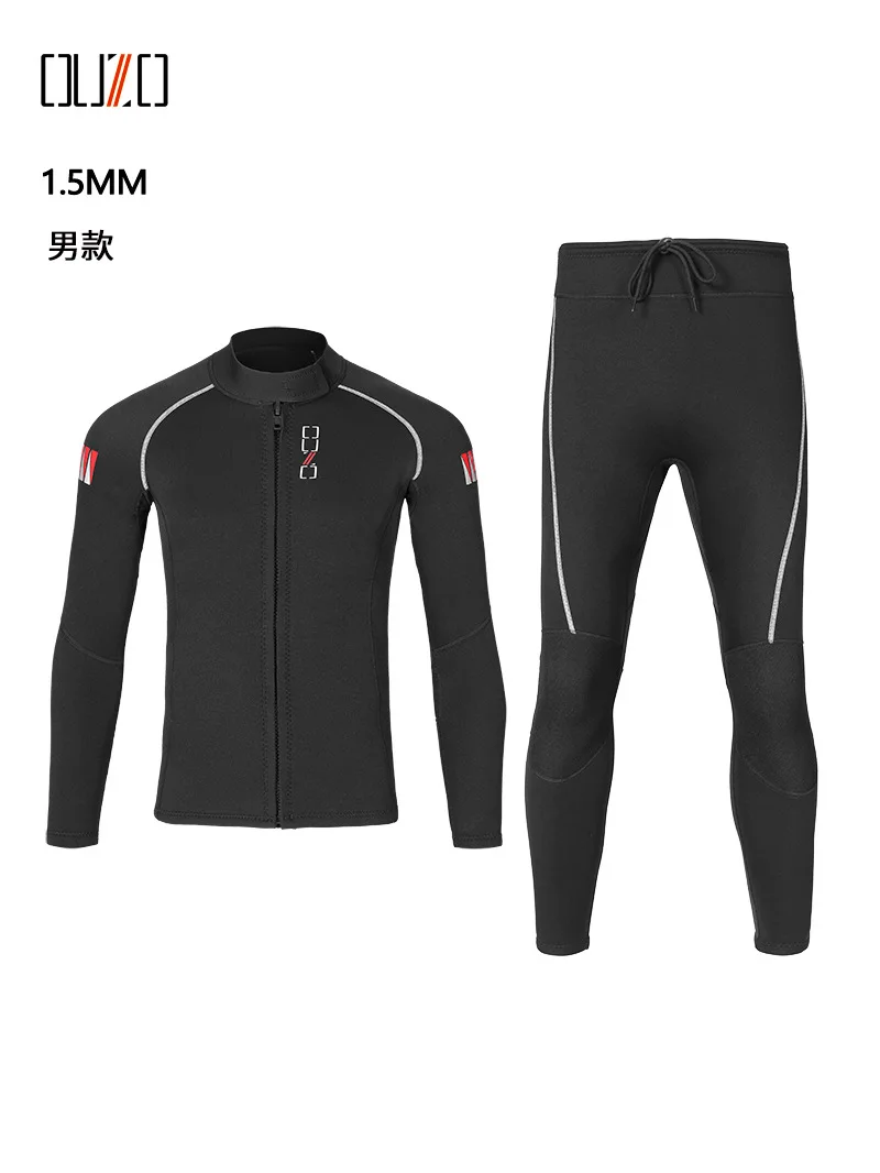 1.5mm Wetsuit Wetsuit Wetsuit Warm Wetsuit Long Sleeve Long Pants Surfing Suit Wading Apparel