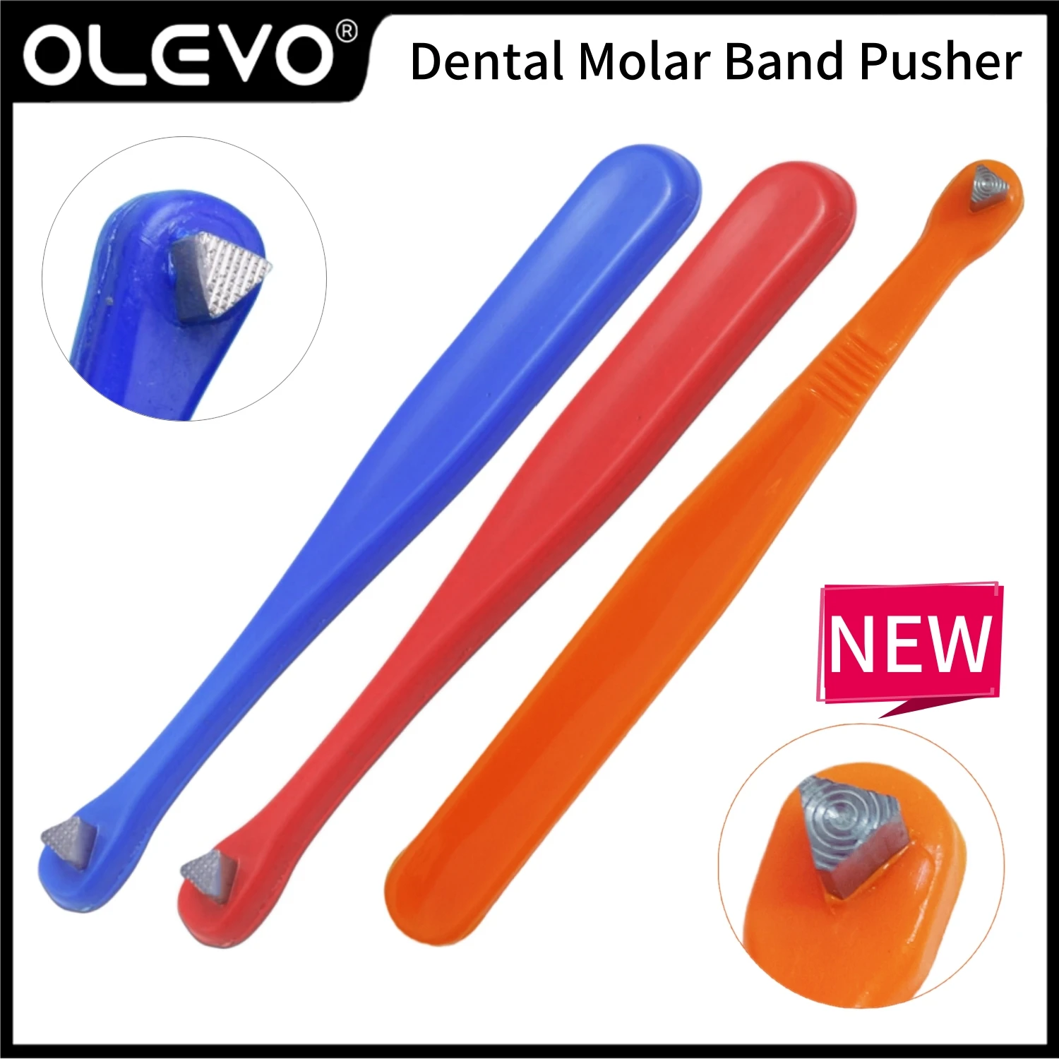 1pc dental ortodôntico banda empurrador assento instrumento manual molar bandas mordida vara assento ponta serrilhada anel push elevador odontologia