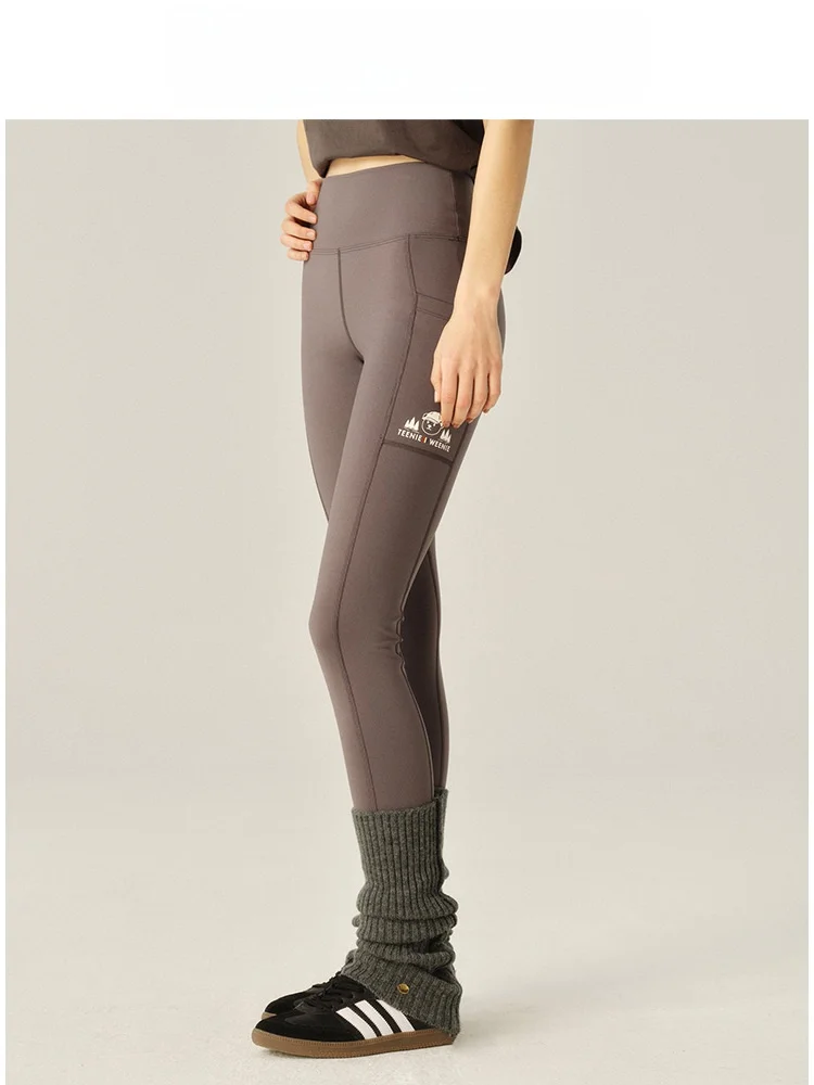 TeenieWeenie Bla High Elastic ark Skin Yoga Pants Women's Tight Fitting Long Bot Commute Sle l Waist Straight...