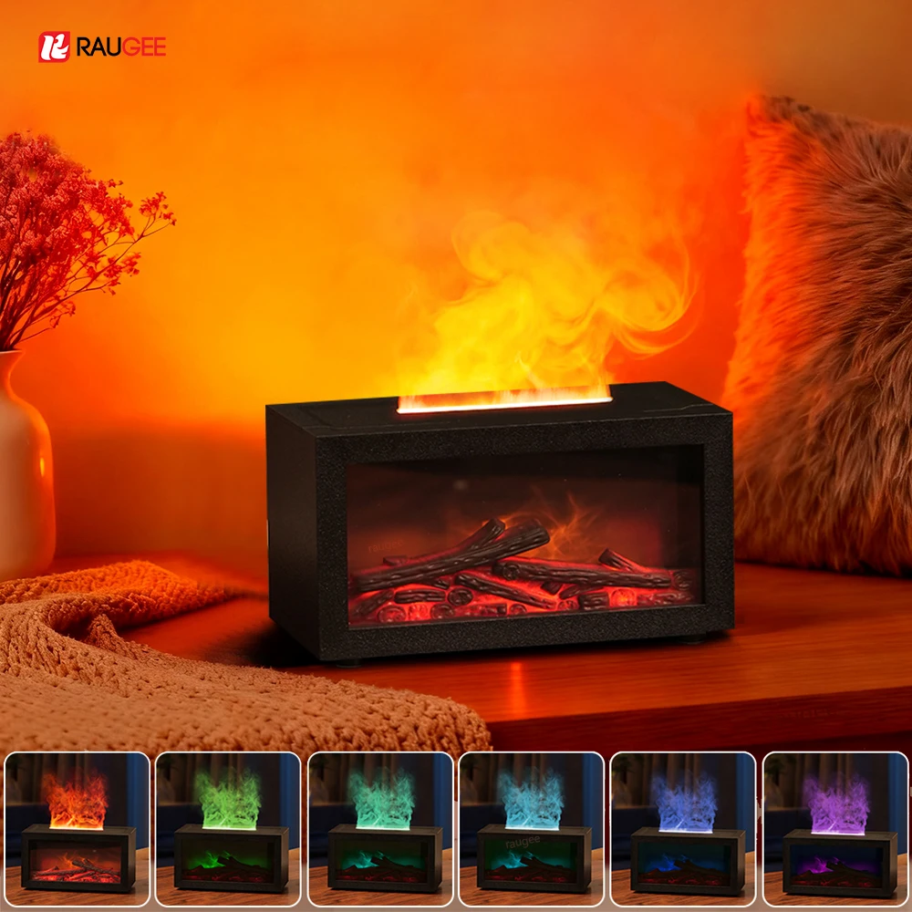 

Увлажнитель эфирных масел, увлажнитель в форме пламени и камина с красочными ночниками, USB-увлажнитель, диффузор эфирного масла