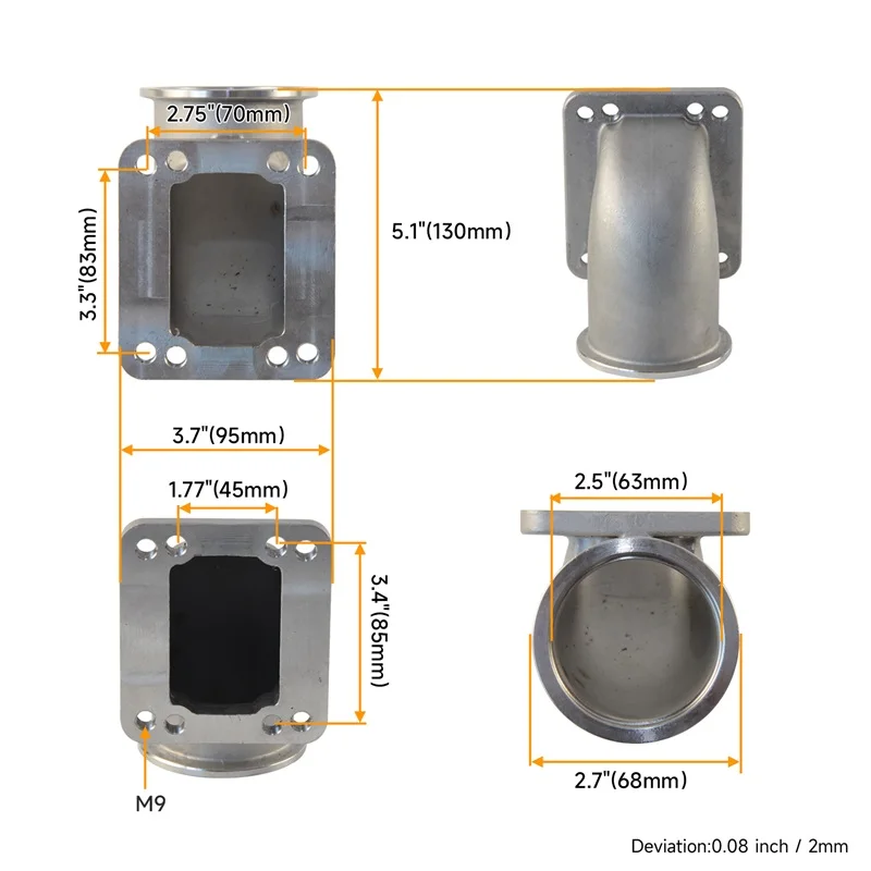 For T3 T4 Turbo 2.5