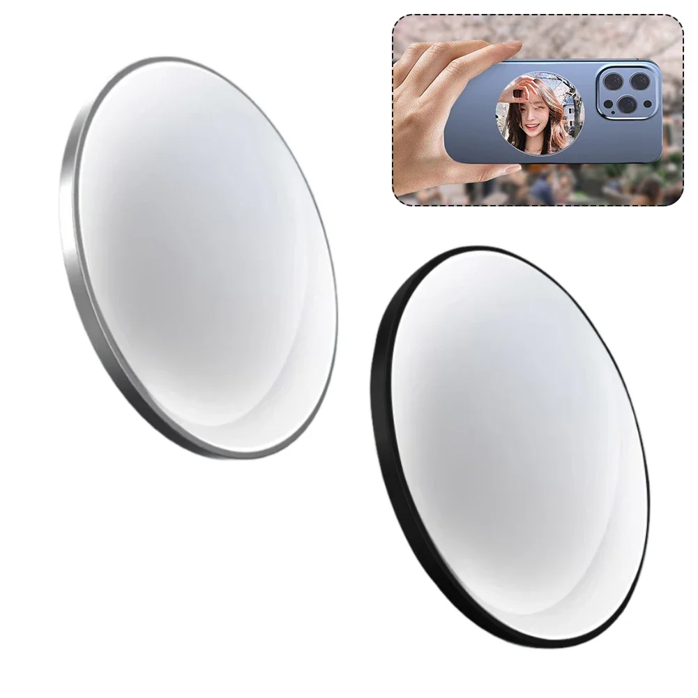 Selfie Vlog Mirror for Phone Metal Plates for Selfie for iPhone Samsung Photo Video Selfie Compact Adhesive Mirror Smartphone