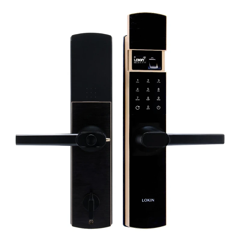 Double Sided Card Swipe Smart Digital Password Fingerprint Door Lock