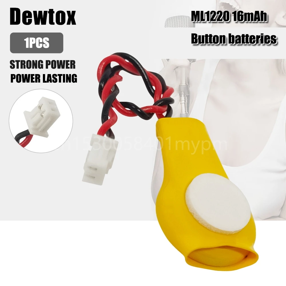 1PCS Dewtox ML1220 3V Motherboard CMOS Rechargeable Lithium Battery for A Burglar Alarm Bluetooth Wireless Products