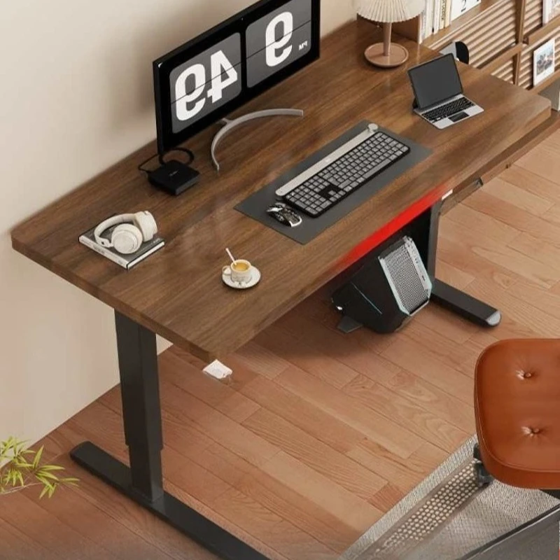 

Electric lifting desktop workbench solid wood thickened 3CM computer desk simple desk for student writing desk bedroom