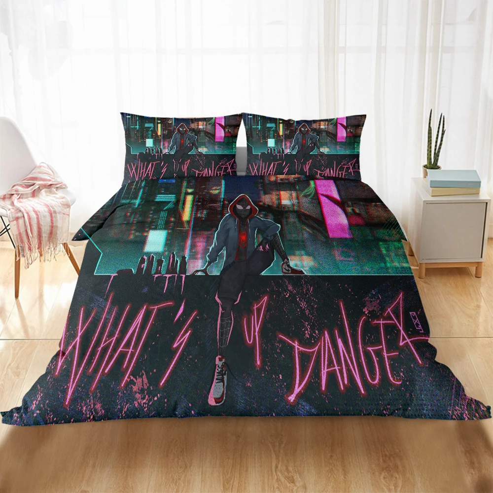 Spider-Man Bedding Set,Marvel Super Hero 3D Printing Home Decoration Pillowcase Quilt Cover Cute Gift To Family and Friends