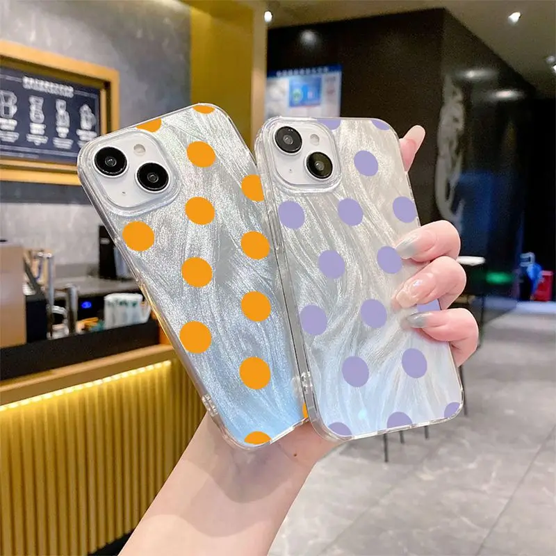 Circular Dots Feather Yarn Phone Case For Honor Magic 4 5 6 200 Lite X5 Plus X6 X6S X7 X8 4G X9 X6A X7A X8A X7B X8B X9B 5G Cover