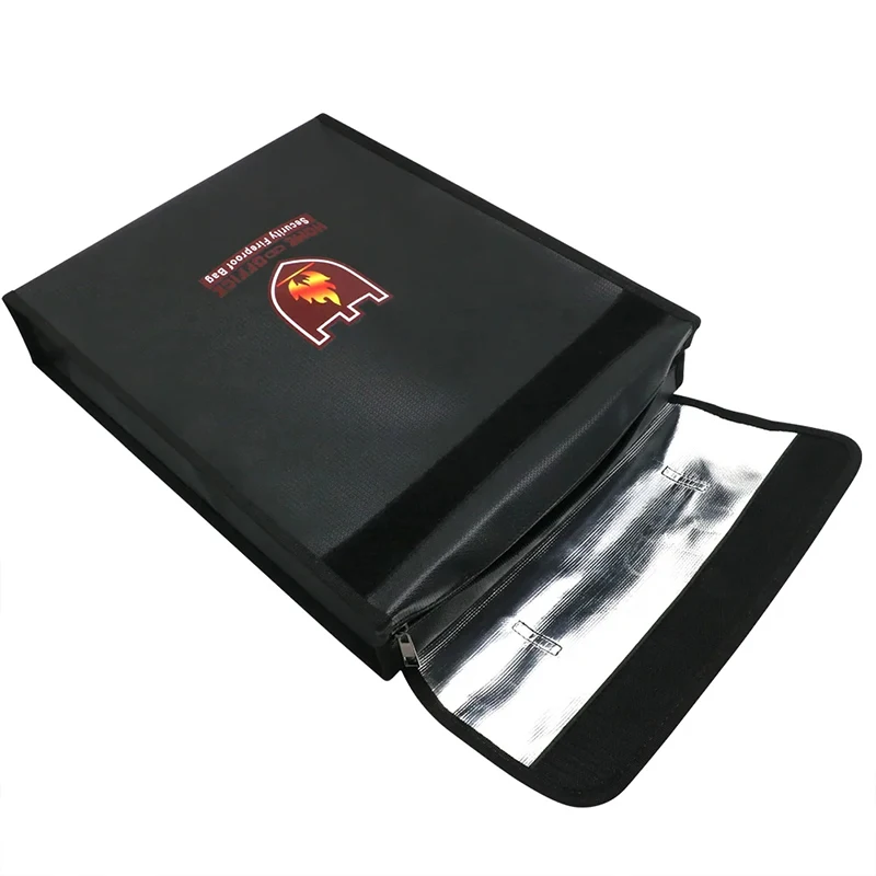 Portable Fireproof & Waterproof Document Envelope File Folder Cash Pouch Fireproof Money Bag Lipo Safe Bag for Home Office