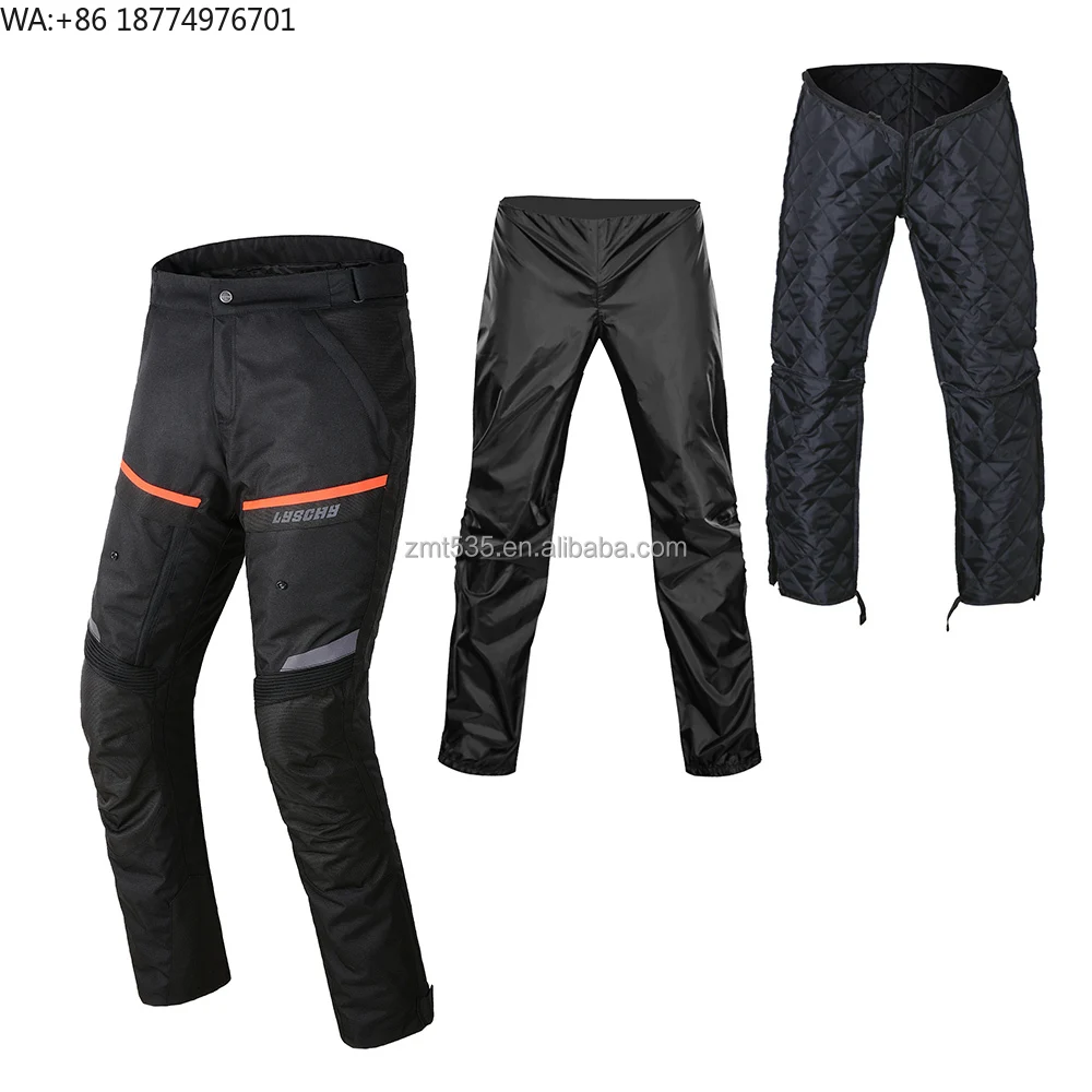 

STOCK LY2030P j01 3 in 1 Waterproof Windproof Racing Motocross Trousers Reflective OEM Motorcycle Pants