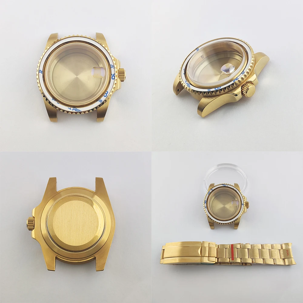 Watch Case 40.5mm Case NH35 Case Stainless Steel Waterproof Sapphire Glass Case Watch Parts Suitable for NH35/NH36 Movement