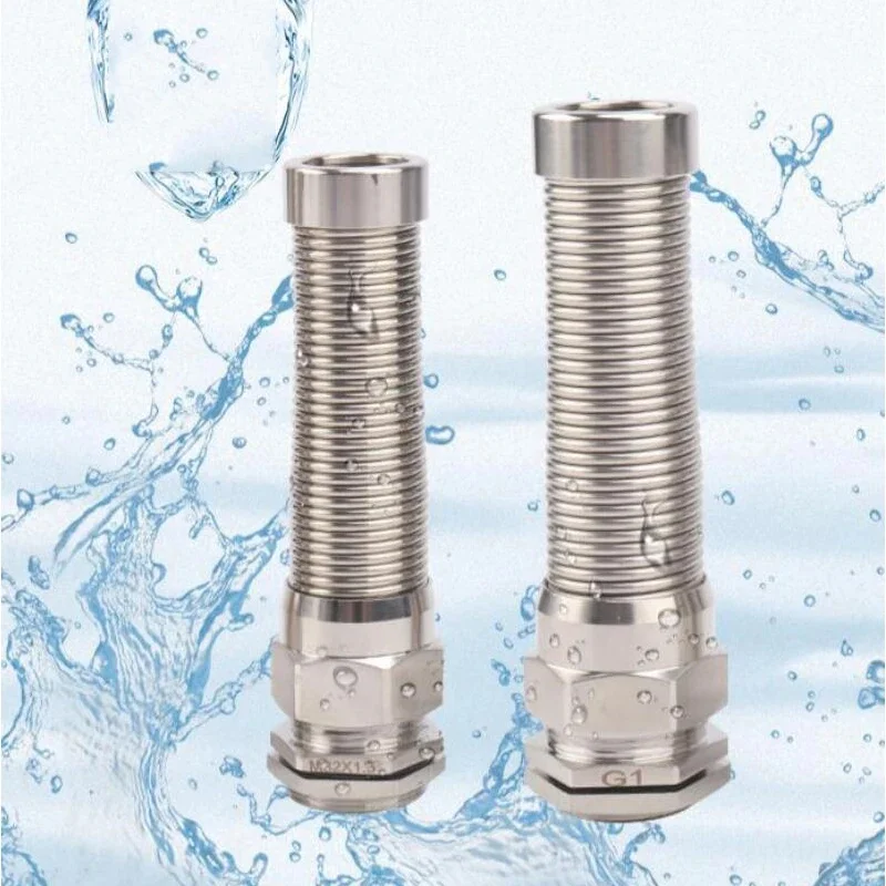 1Pcs Stainless Steel Metal Cable Gland PG7 To PG29 Anti Bending Waterproof IP68 For 3-6.5 Inch Cable