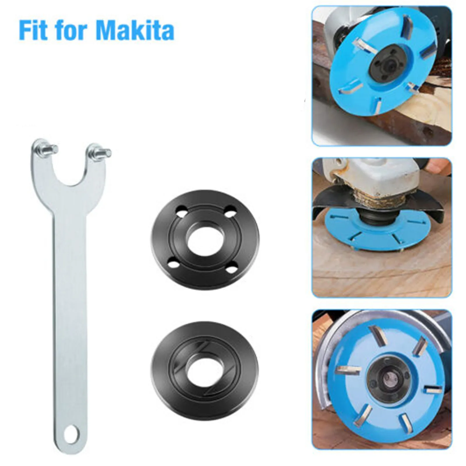 5/8-11 Angle Grinder Flange Nut & Wrench Kit Inner Outer Lock Nuts for Dewalt Milwaukee Makita Bosch 4.5