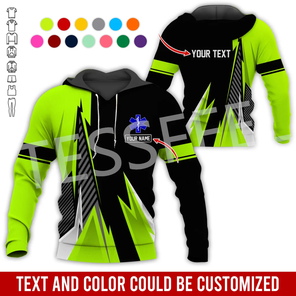 

Custom Name Cosplay EMT EMS Paramedic Tattoo Tracksuit Vintage Unisex 3DPrint Pullover Harajuku Jacket Casual Funny Hoodies N-25