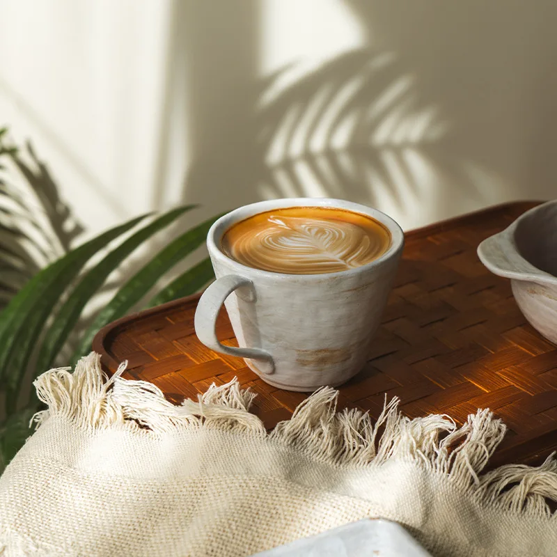 

Handmade Ceramic Mug Japanese Style Coffee Cup for Couples Rustic Tea Cup for Men