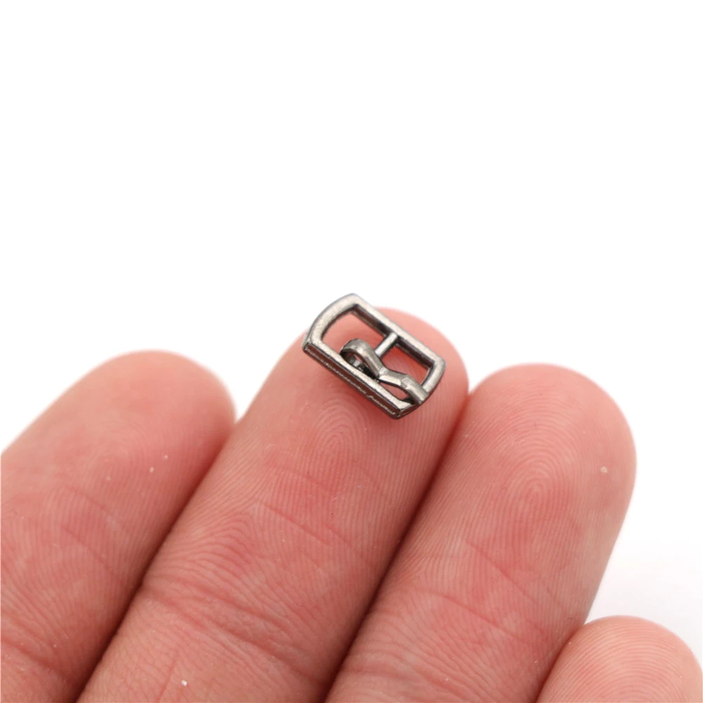 10pcs Mini Doll Buttons Ultra-Small Tri-Glide Buckle Doll Belt Buckle Doll Shoes Buckle Blyth Doll Clothing Buckles 4.5mm