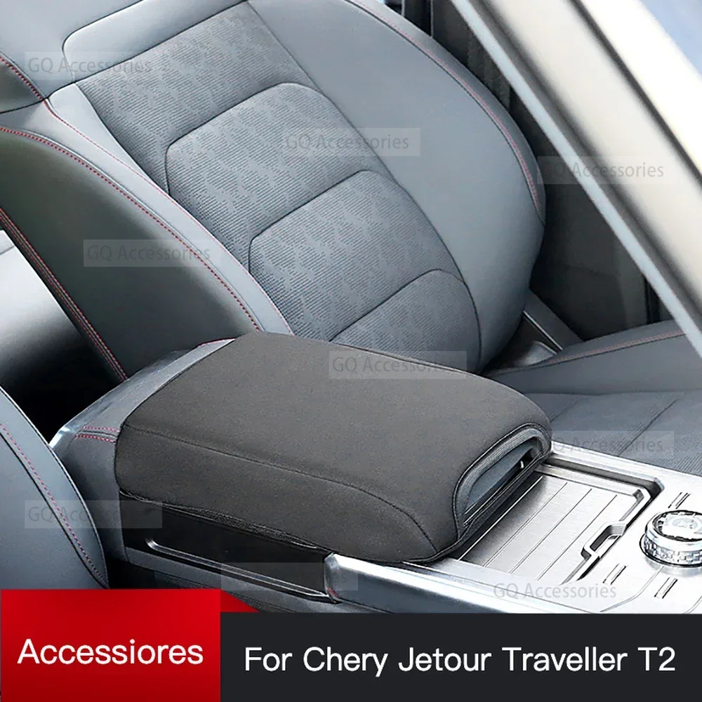 cherryJetour Traveller T2 2023 2024 Jetour T2 Car Modified Armrest Box Cover Central Armrest Leather Gear Shift Fit Decorative