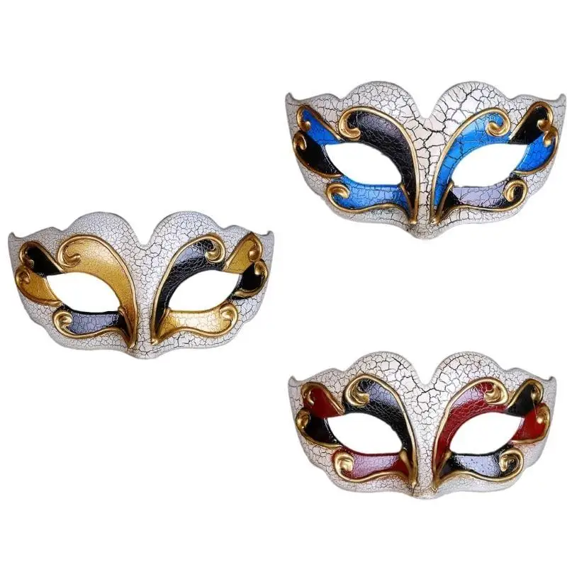 652f Masquerade Half Face Mask, Party Eyemask Kostuumdecoratie voor vrouwelijke mannen Halloween Masquerade aankleden