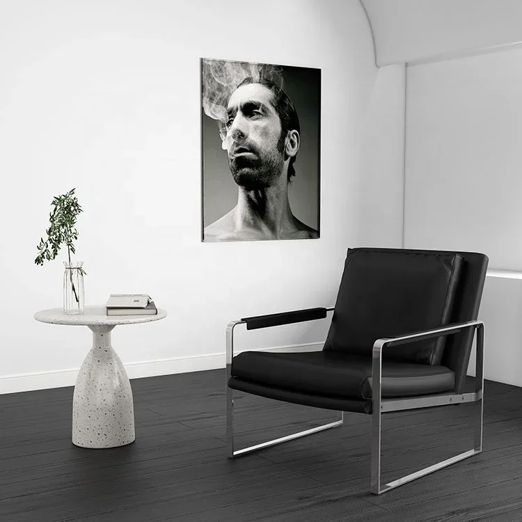 

New Arrival Nordic Minimalist Living Room Single Sofa Chair Modern Simple Leisure Chair Office Leather Single Chair