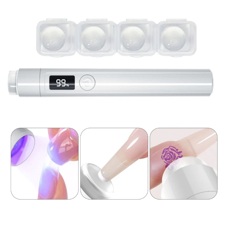 E1YE lampe à ongles rotative lampe LED pour ongles lampe manucure sèche-ongles à séchage rapide