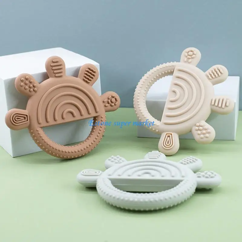090B 실리콘 아기 Teether 젖니가 남 장난감 유아 소년 소녀 씹는 간호 치아 선물을위한 치과 치료