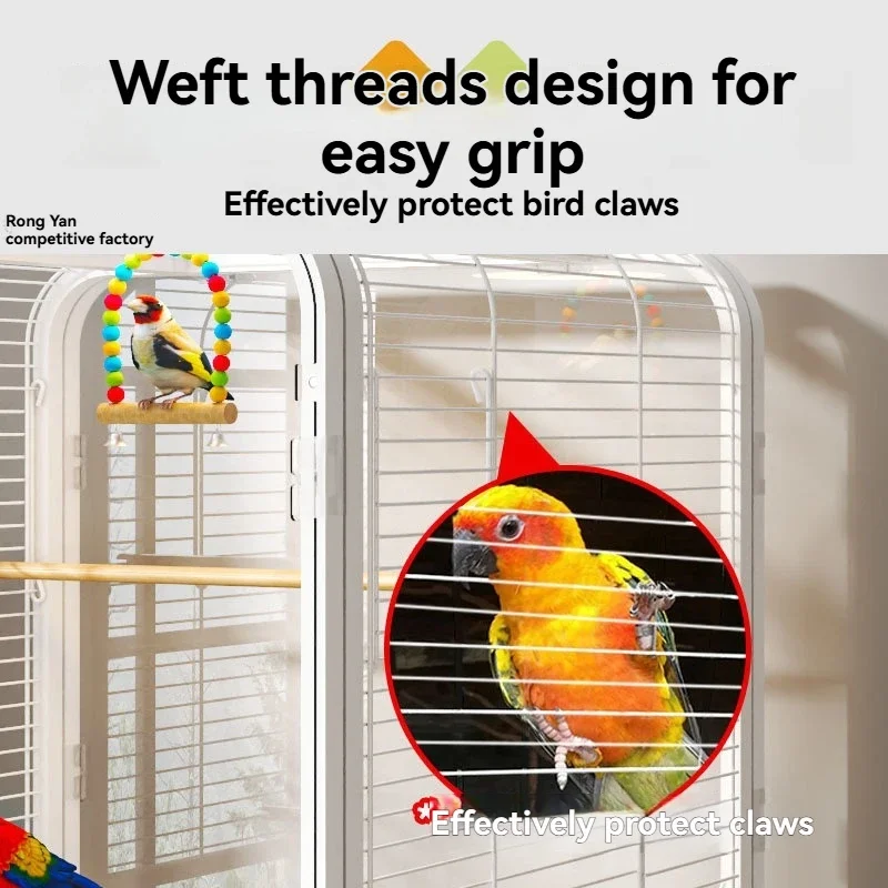a2026 New Arrival Modern Classic Panoramic View Wild Bird House Iron Macaw Pet Cage Plastic Tray Pallet Box Packing Outdoor Use