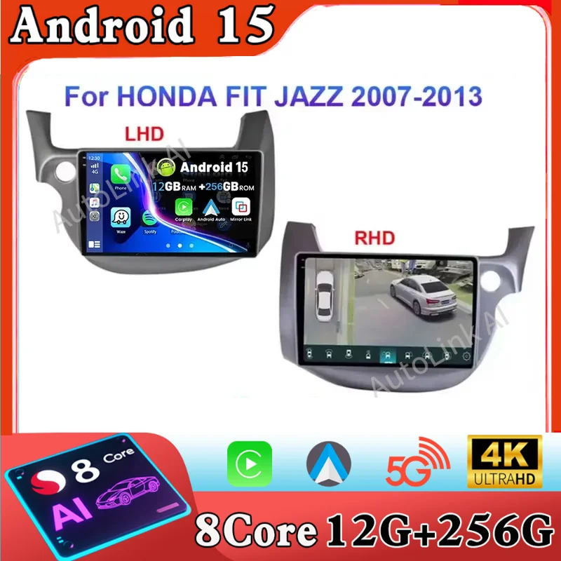 

Для Honda Fit JAZZ 2007-2013 10-дюймовый IPS-экран Android Автомобильная интеллектуальная система Радио-видеоплеер 4G Net BT Wireless CarPlay