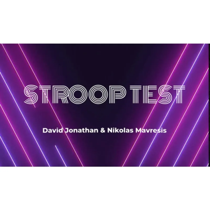 Magician Props Stroop Test by David Jonathan - Mind Prediction Magic Trick for Close-Up Mentalism Gimmick