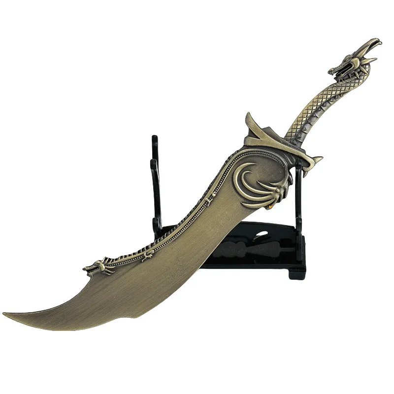 Épée du ciel et sabre de Dragon Zhang Wuji, couteau à creuser du Dragon, jouets en métal, épées artisanales, ornements, cadeau de Collection, 20cm/7,87 pouces