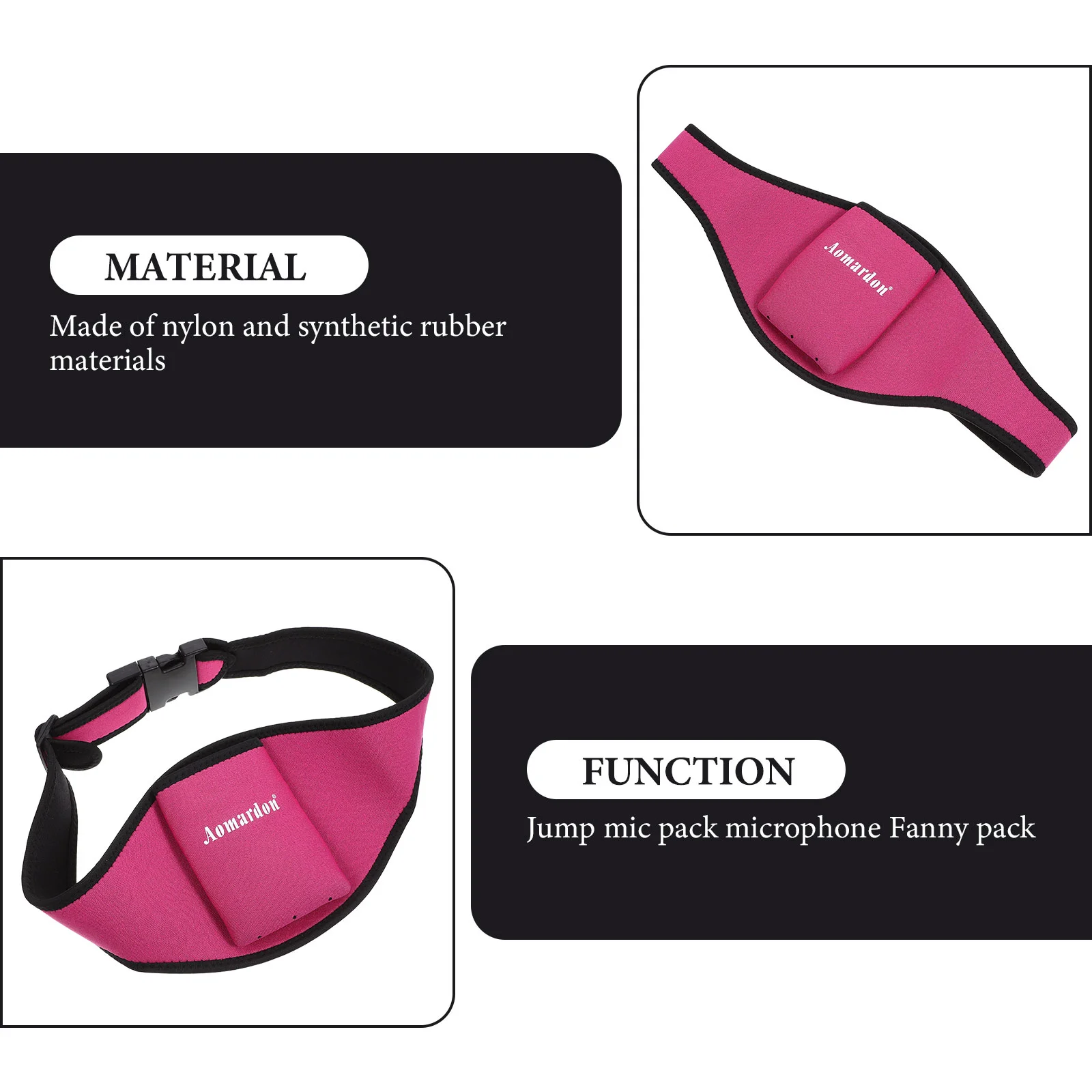 Skip Wheat Bag Pocket Mic Flags USB Karaoke Adjustable Portable Microphone Belt Pouch Holder Protective Mobile Fitness