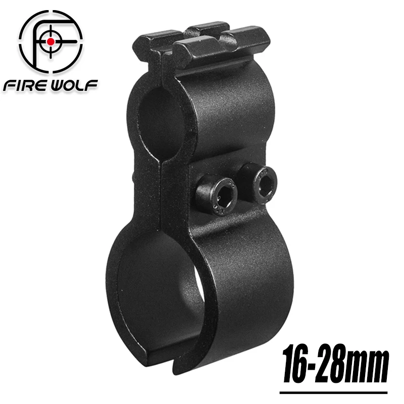 

FIRE WOLF Dual Ring Adapter, Top 16mm Bottom 28mm Tube Clamp with 20mm mount For Flashlight Laser Sight