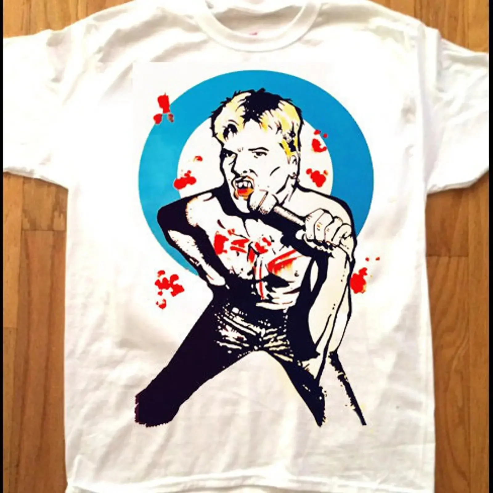 Camiseta personalizada Darby Crash del artista pop Adam Turkel, The Germs, Los Angeles Punk Rock, GI, Joan Jett, Glam Starwood, vintage, lavada