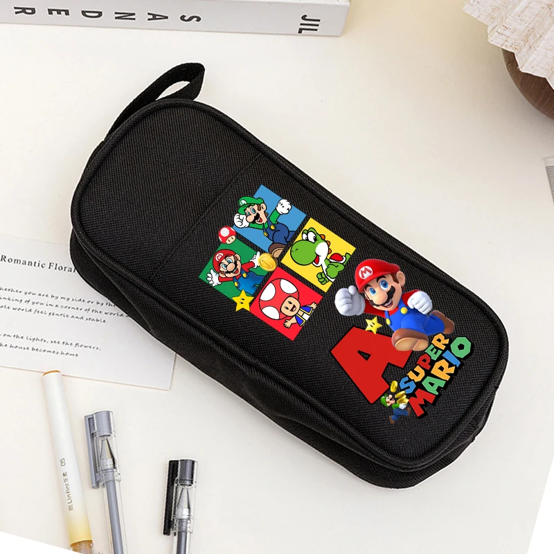 

Super Marios Bro Boy Girl Pencil Case Anime Letter Pen Bag Student Large Capacity Stationery Bags Pen Pouch Cute Pencil Bag Gift