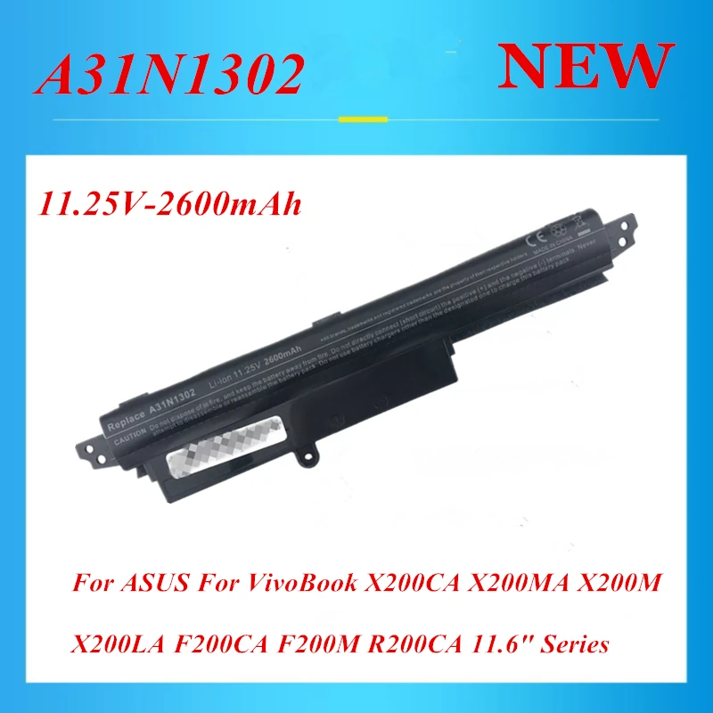

11.25V A31N1302 Laptop Battery For ASUS VivoBook X200CA X200MA X200M X200LA F200CA F200M R200CA 11.6" Series