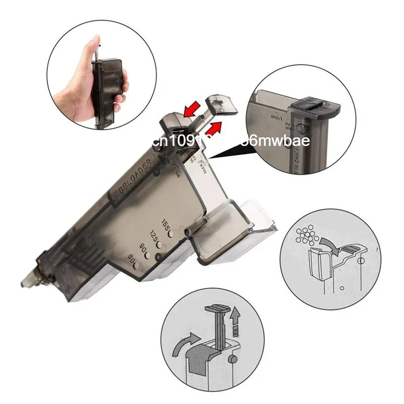 محمل سرعة BB من البلاستيك 220 100 جولة ألعاب الحرب القتالية التكتيكية BB محمل الألوان ملحقات الصيد في الهواء الطلق