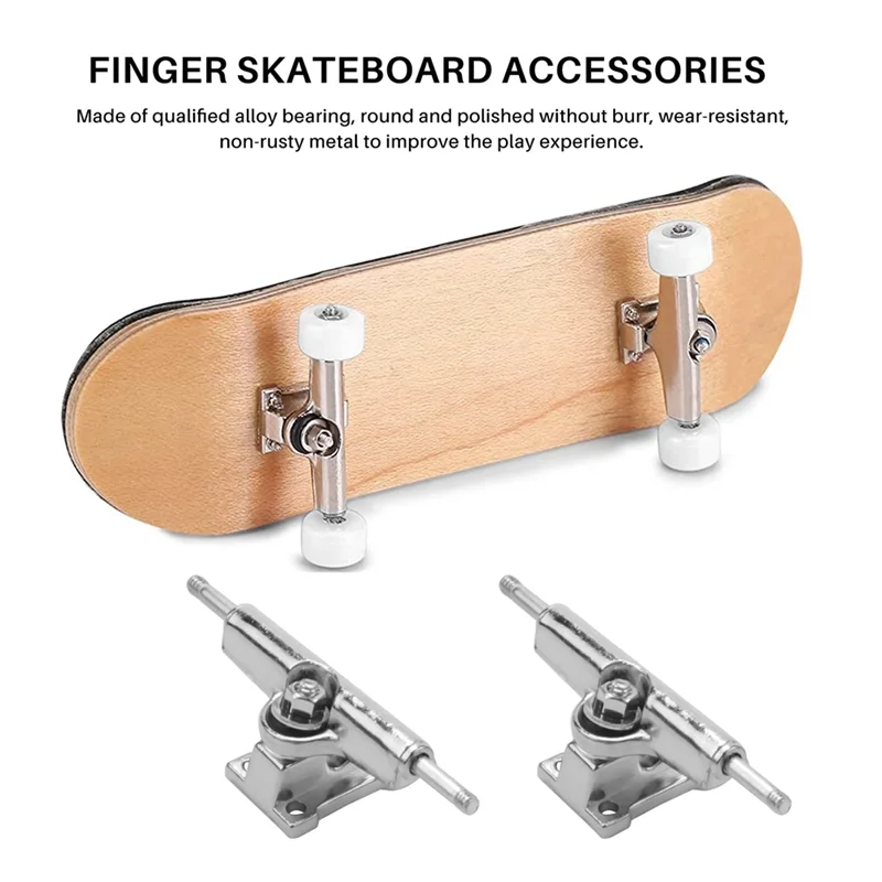 B05B-50 Pcs 29Mm Fingerboard Trucks Finger Skateboard Deck With Nuts With Spanner Screwdriver For Finger Skateboards