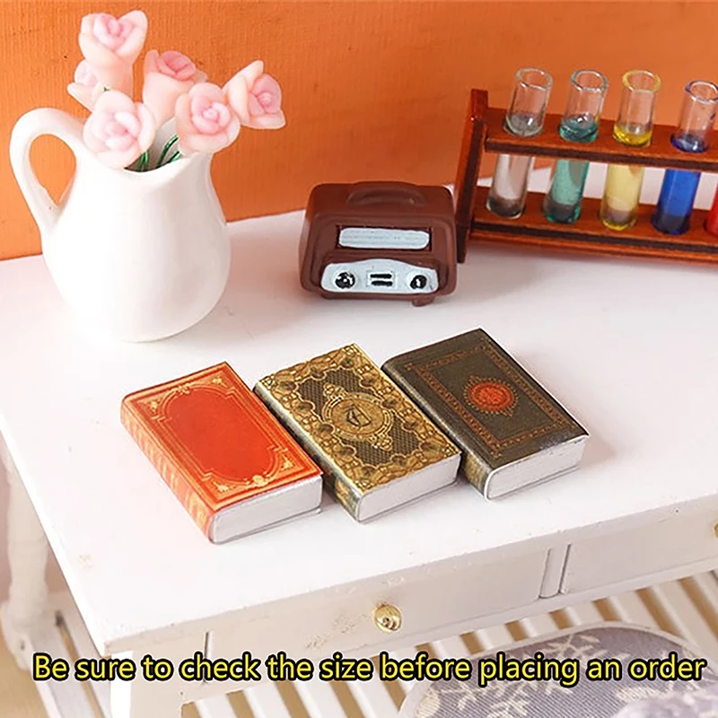 6Pcs 1:12 Dollhouse Miniature Book Comic Book Small Books Mini Model Kids Pretend Play Toys Doll House Accessories