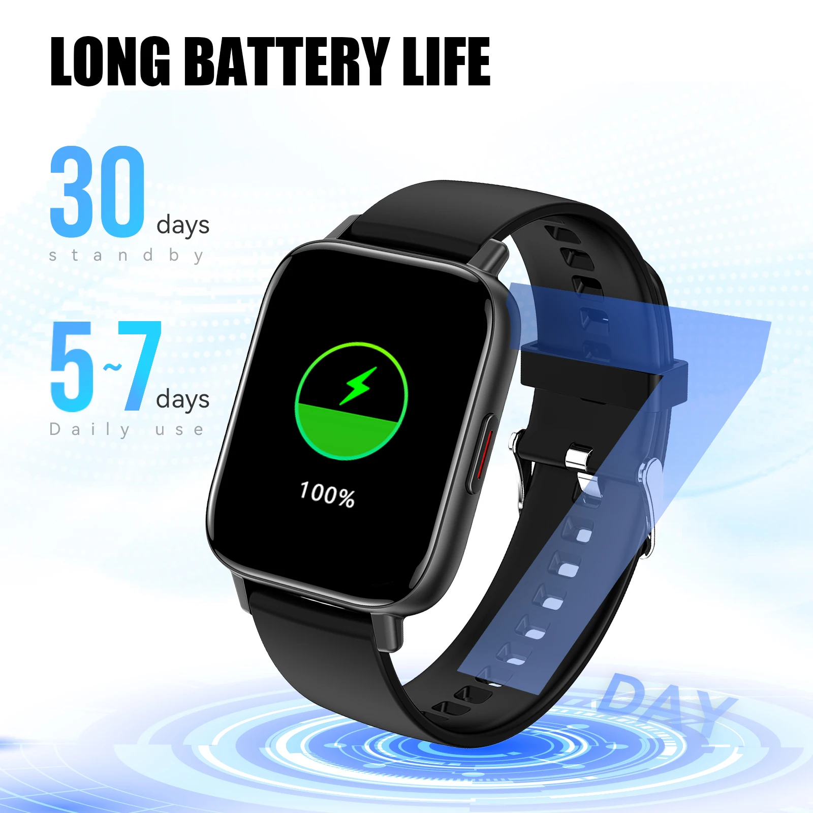 LaNikar New Smartwatch for Women Men, 1.69’’ HD Touch Screen Bluetooth Dial/Answer, Waterproof Health Monitor Step Counter