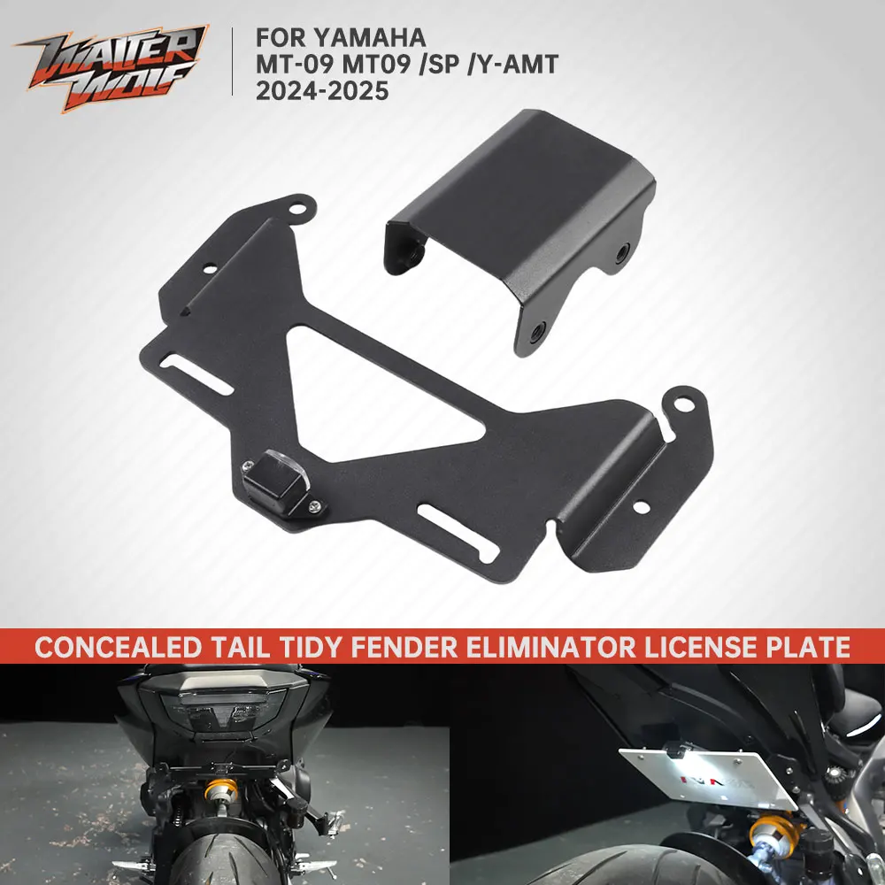 

Motorcycle Hidden License Plate Holder Bracket For YAMAHA MT-09 MT 09 SP MT09 YAMT 2024 2025 Tail Tidy Fender Eliminator LED Kit