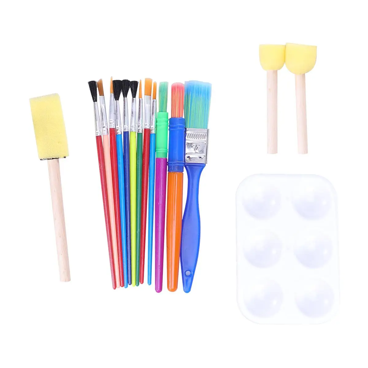 

16 Pcs Painting Brush Set Water Absorbing Sponge EVA Material Kids Kits Random Colors Early DIY Learning Supplies Creative